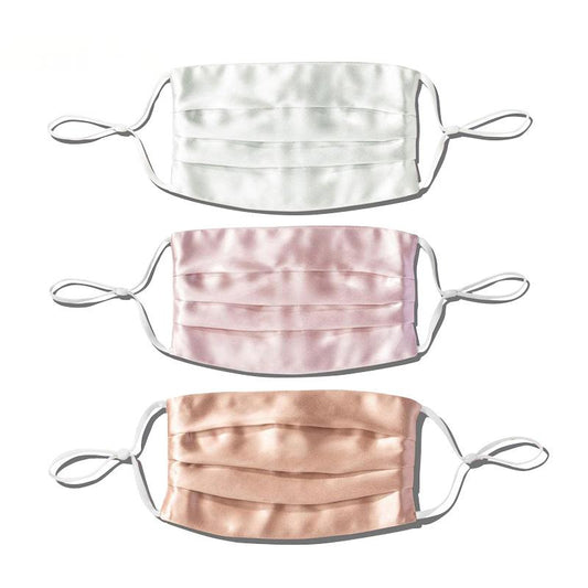 Washed 100% mulberry silk mask for adults Cross-border new adjustable size silk mask holiday gift