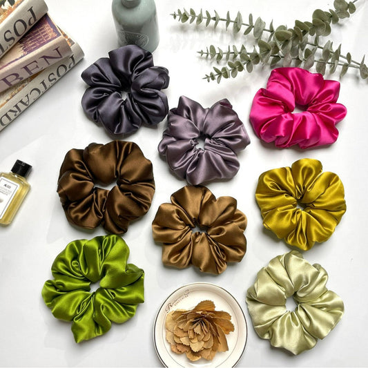 30 momme heavy silk pillow hair band 100% mulberry silk cotton filled satin hair accessories
