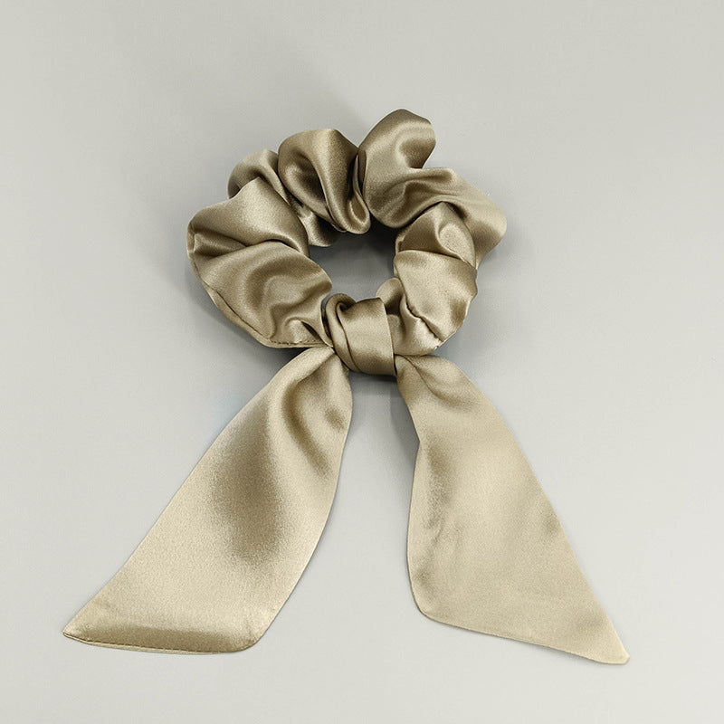 19 Mommy silk bow hair ring fashionable temperament ponytail hair accessories headband mulberry silk does not hurt the hair